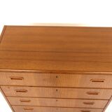Scandinavian "tallboy" chest of drawers in teak, Sweden, 1950