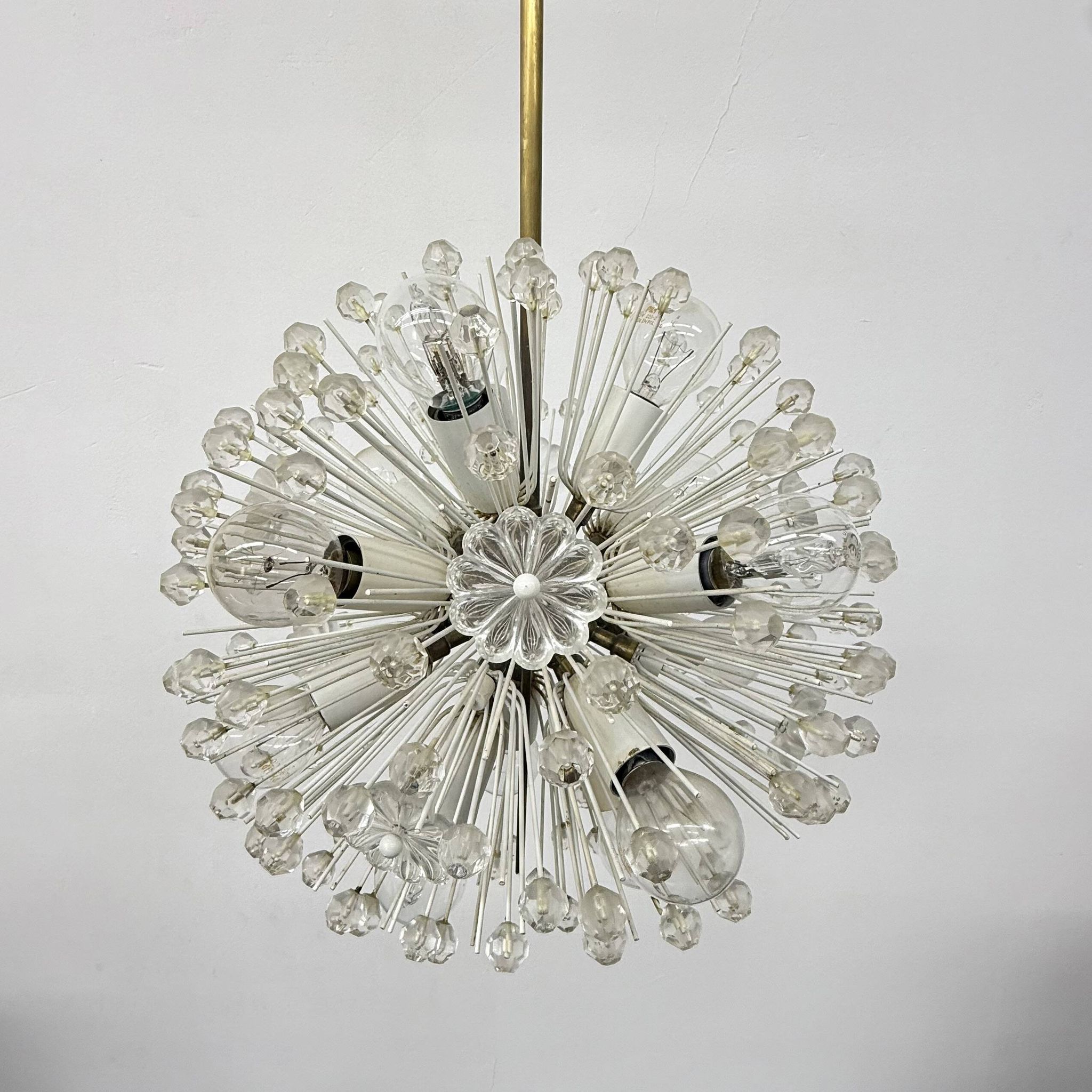 Snowball hanging Lamp by Emil Stejnar for Rupert Nikoll, 1950s