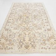 Tapis Turc Vintage Beige, Motif Floral, Tapis de Salon Classique, 170X275Cm