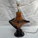 Pied de lampe à poser design en verre moulé