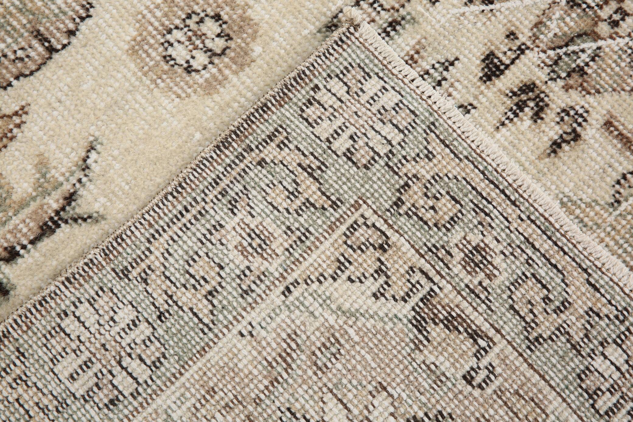 7x10 Vintage Faded Beige & Grey Anatolian Flatweave Vintage Area Rug