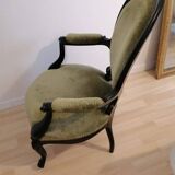 Set of 2 vintage green velvet armchairs – Elegance and comfort