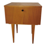 Vintage bedside table, spindle legs.