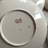 Set of 6 Fontanges Sarreguemines dessert plates