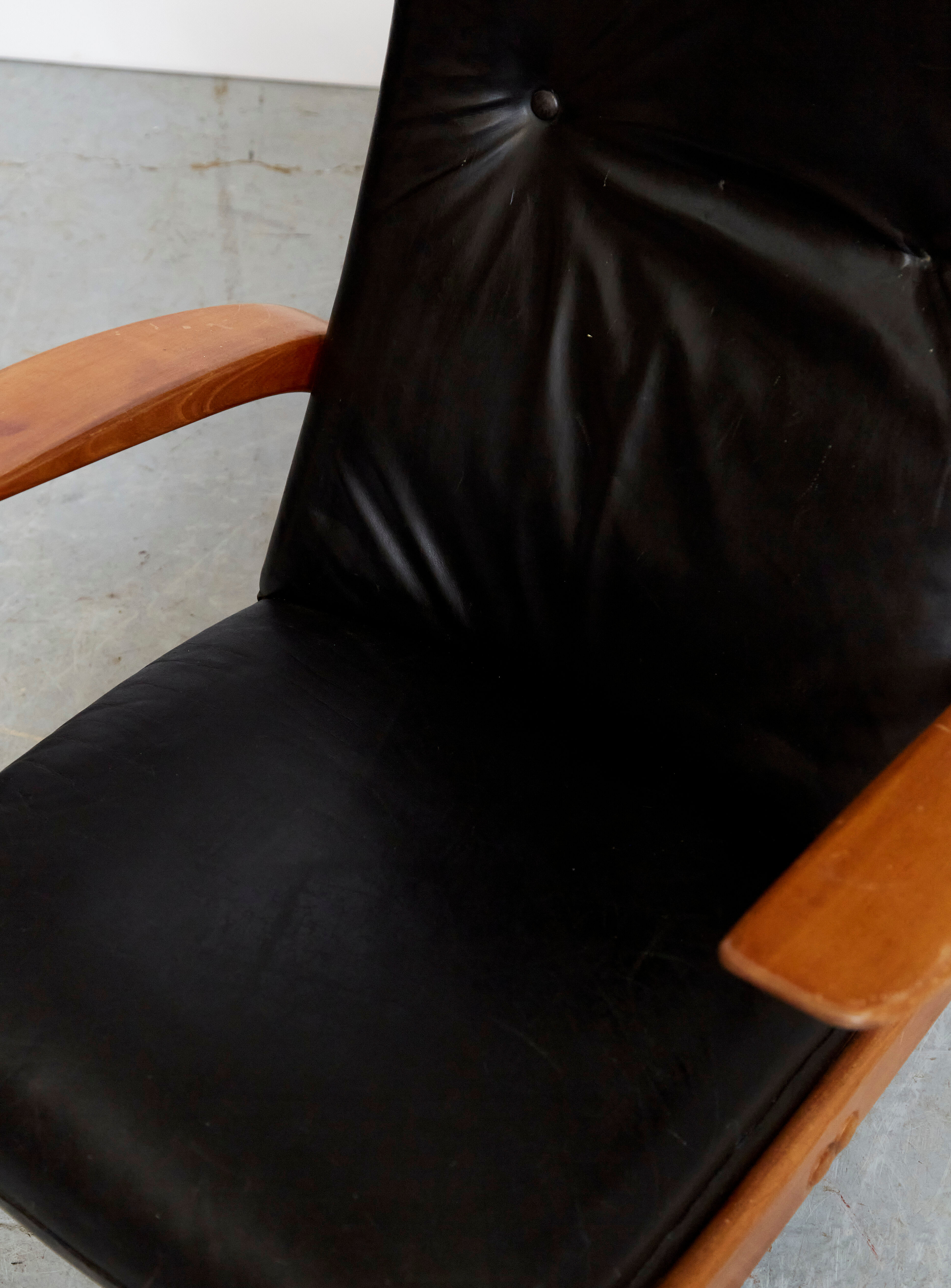 Rolf Rastad & Adolf Relling "Rock'n Rest" Chair and Ottomane for Arnestad Bruk