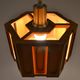 Hexagonal Architectural Pine Pendant Lamp, Sweden, 1970s