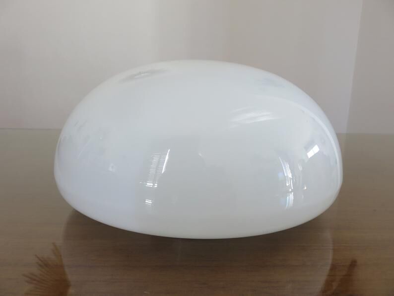 Sconce "half sphere" in white opaline 60 70 years