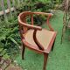 Wooden and cane office chair