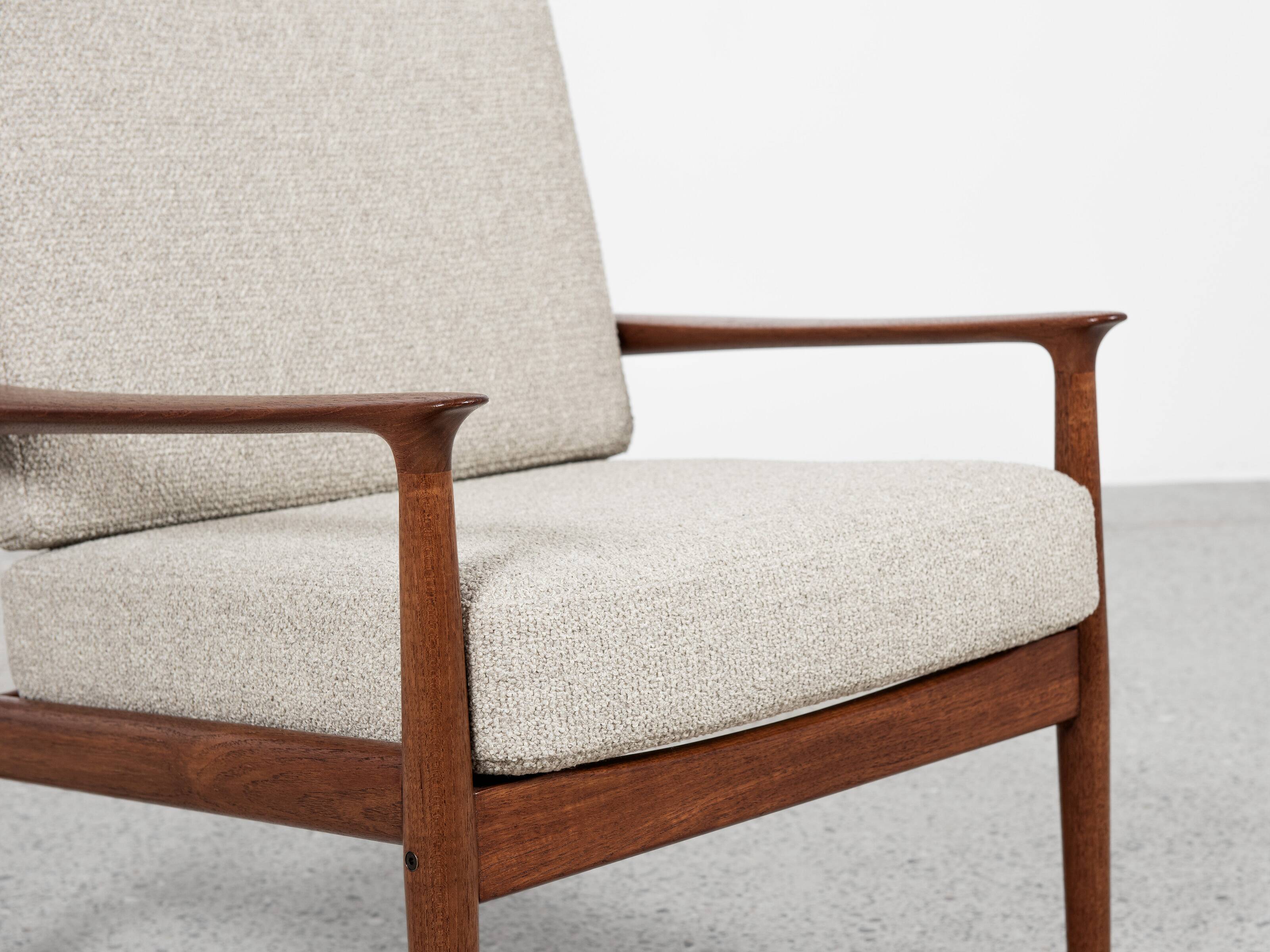 Midcentury Danish easy chair in teak by Svend Aage Eriksen for Glostrup 196