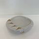 Paolo Traversi Ceramic & Gold Leaf Villari Tulip Plate Tray Vintage Italy 1