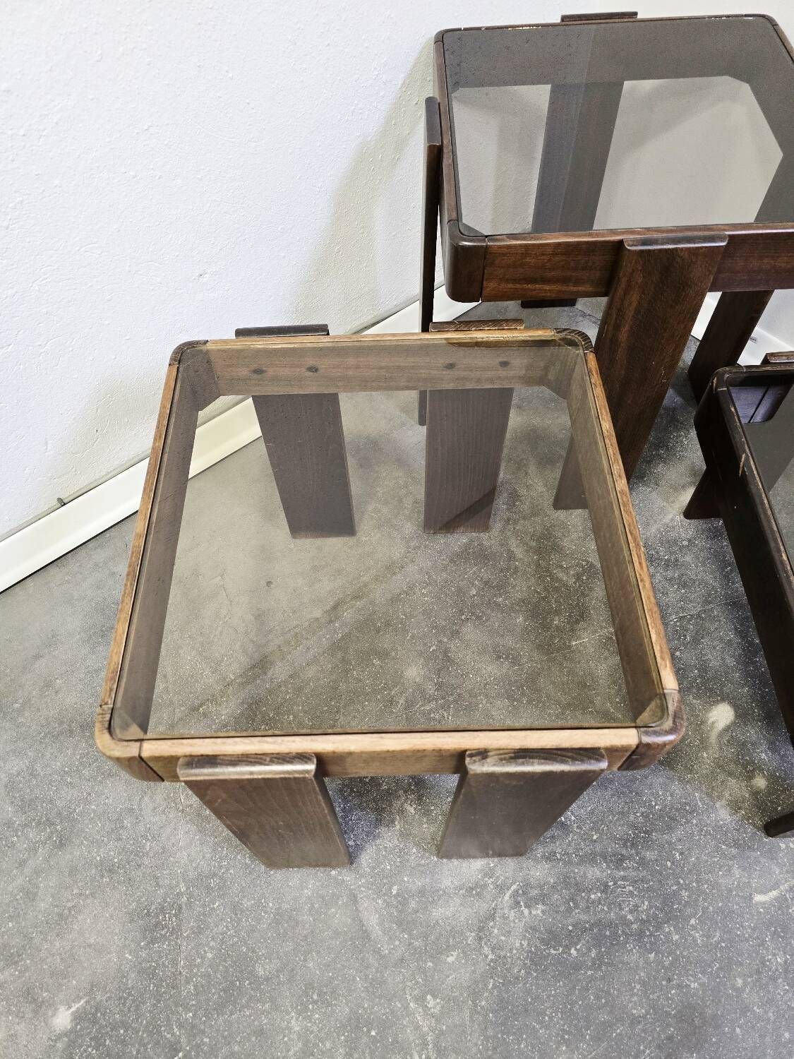 Tables gigognes Gianfranco Frattini années 70