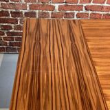 Teak veneer table with extensions