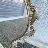 Antique brass mirror
