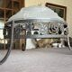 Art Deco ceiling light with wrought iron support