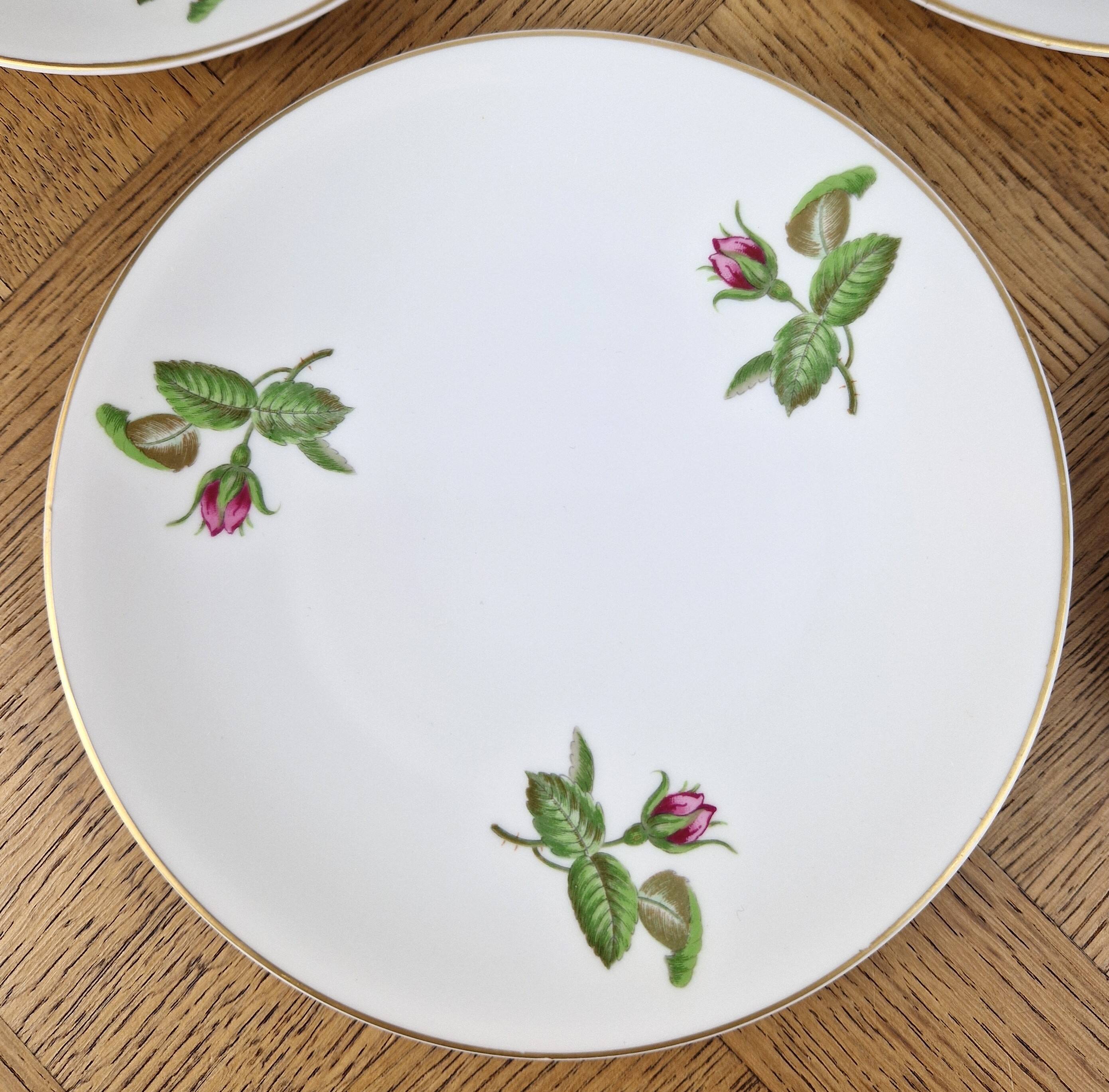 Set of 8 Antique Dessert Plates in Paris Porcelain – Tableware V