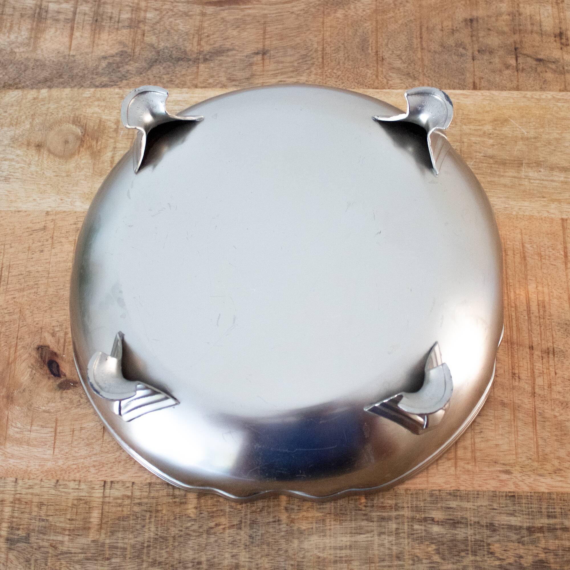 Vintage Metawa Holland Pewter Fruit Bowl on Feet: Art Deco Style Dish