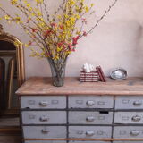 Industrial sideboard with 16 drawers