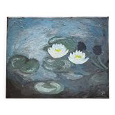 "Water Lily" canvas painting