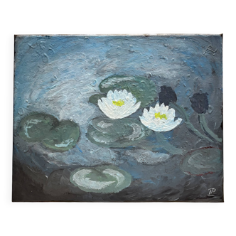 "Water Lily" canvas painting