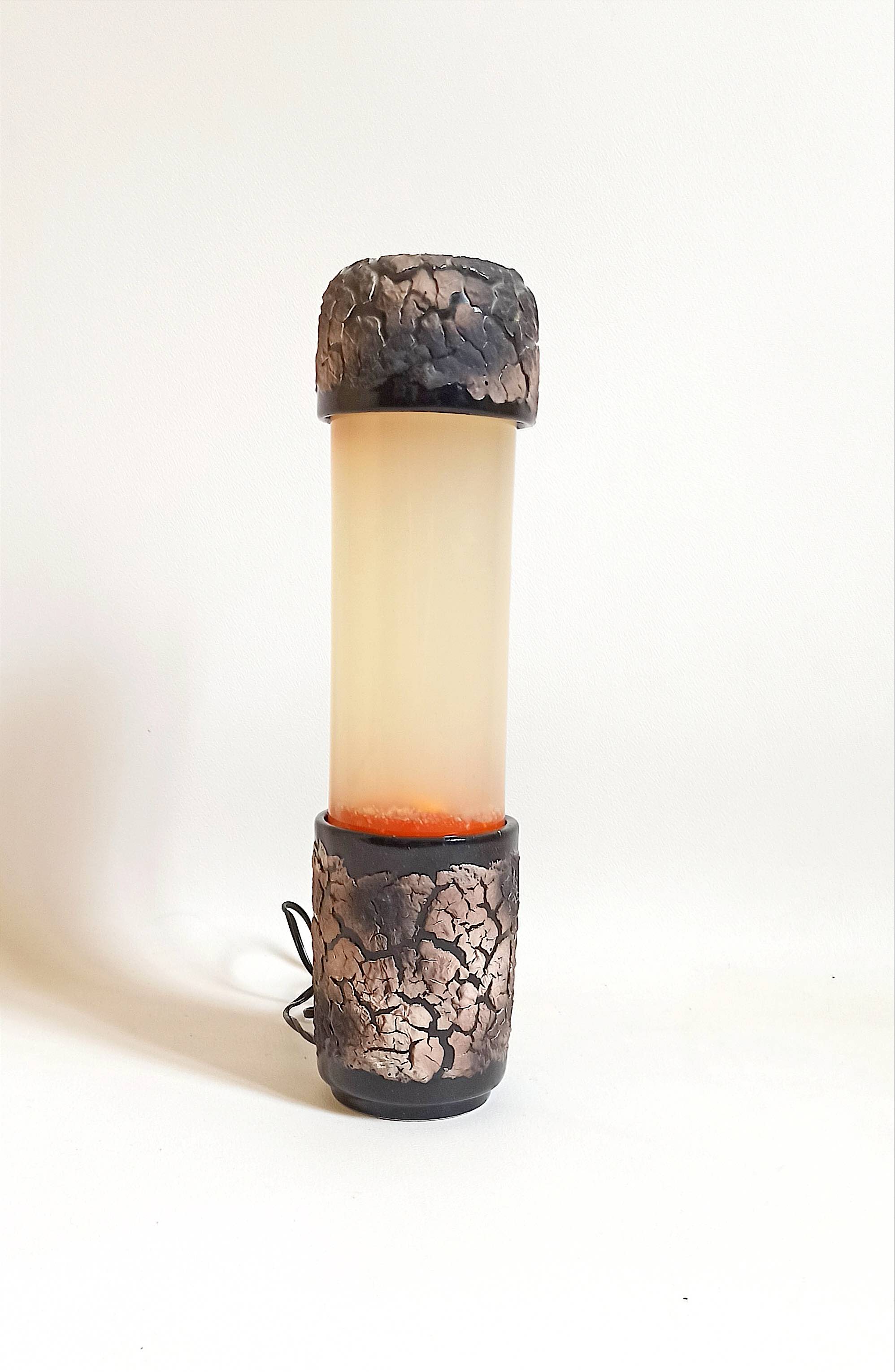 Ceramic lamp Fat Lava Luc Vallauris 70s