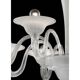 Contemporary Linear Transparent and White With Silver-Leaf Murano Glass Cha