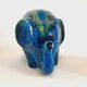 Vintage elephant statue, Aldo Londi for Bitossi, Rimini blue series.