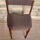 4 Scandinavian chairs made of teak and fabrics