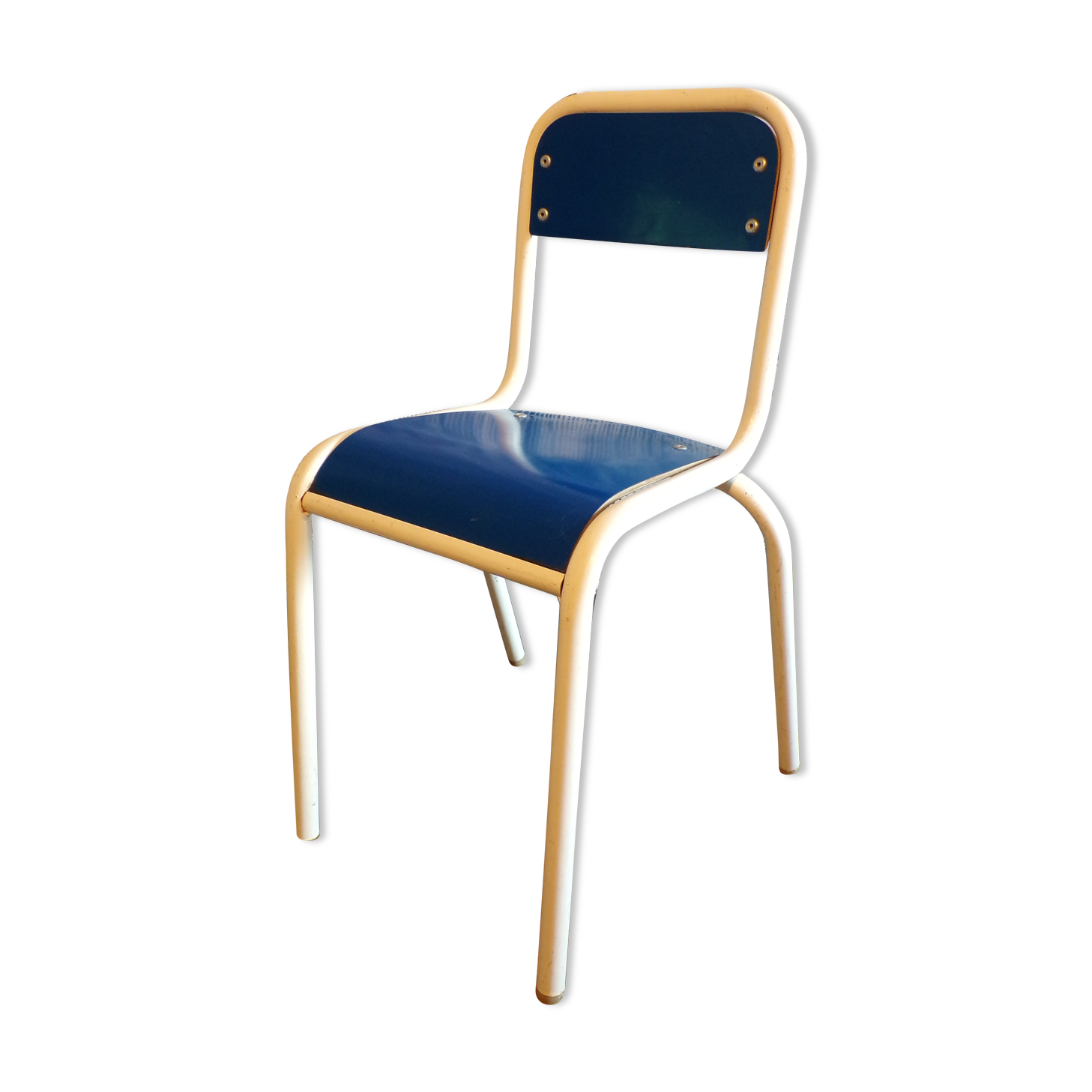 Vintage formica blue children's chair