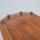 Plateau bois vintage, centre de table, plateau de service