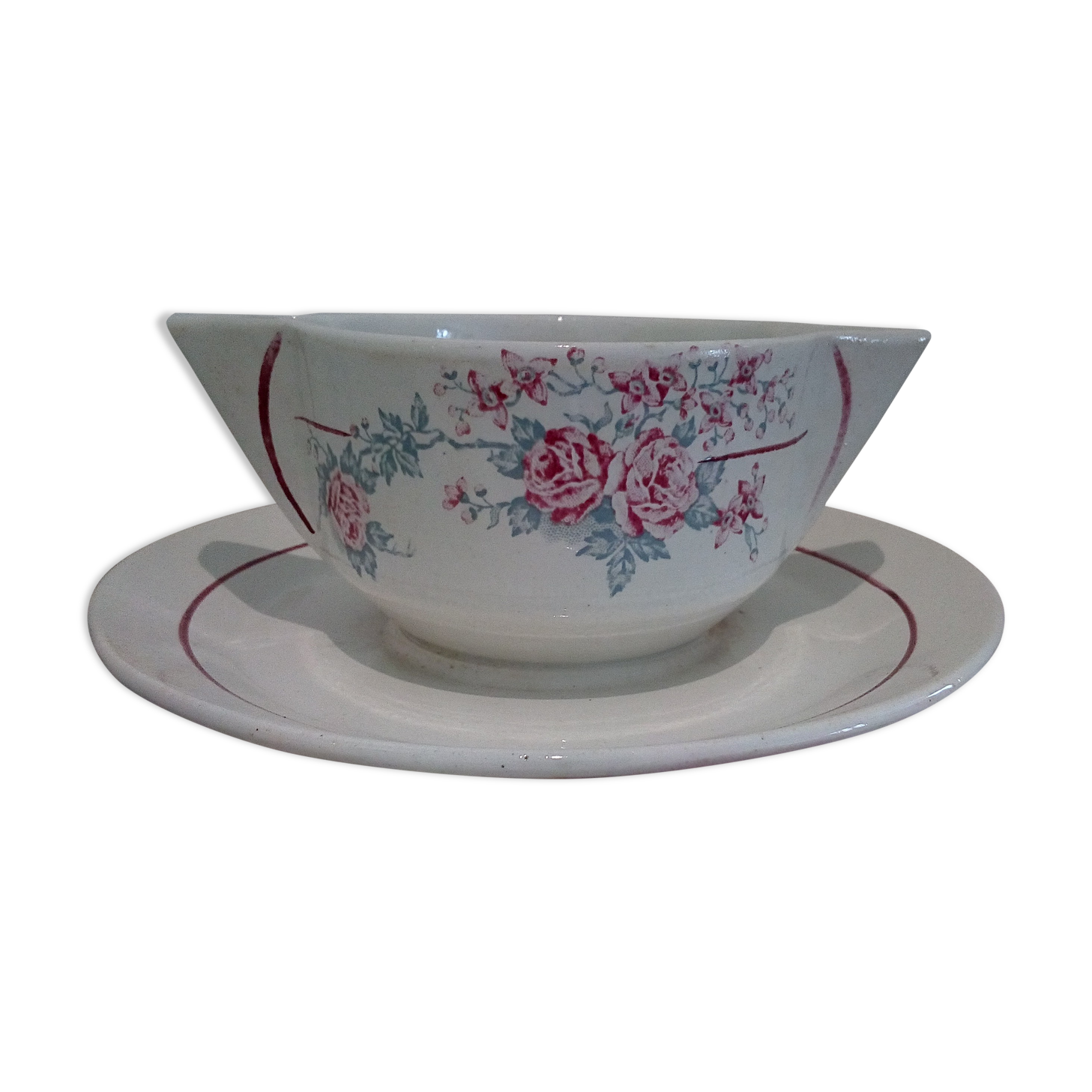 Saucière en faïence de St-Amand