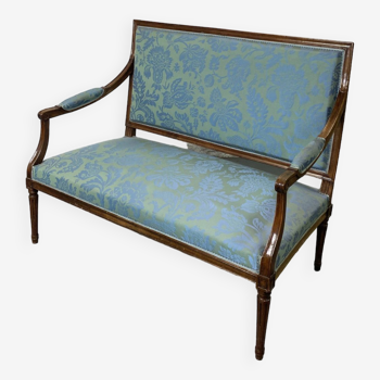 Canapé Bleu de Style Louis XVI