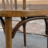 Set of 4 Viennese chairs Curved wood Restaurant Paris bistro Fischel 50s vintage Bentwood Ton st