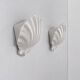 Vintage pair of white porcelain wall lights, France 1970.
