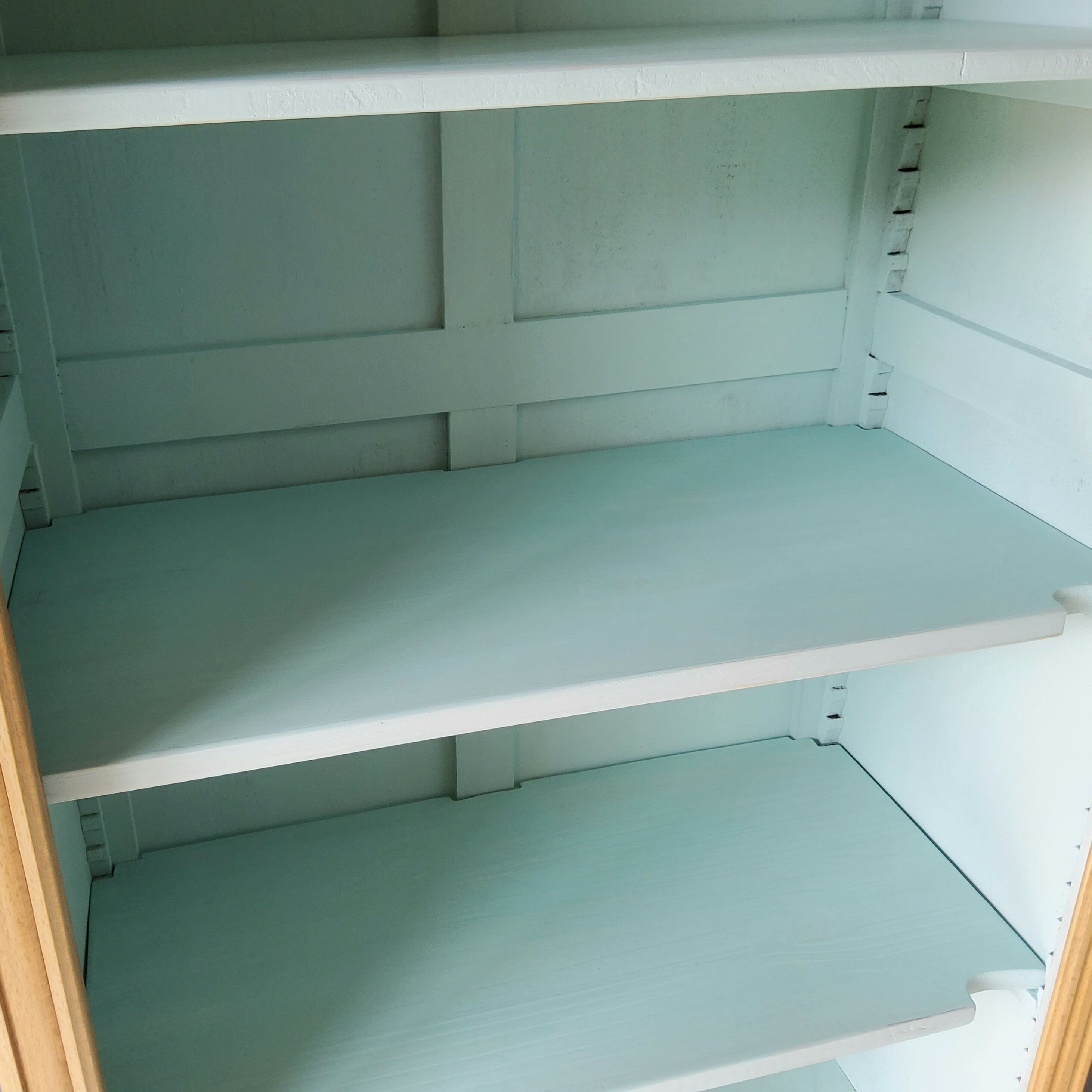 Carved and glazed wardrobe