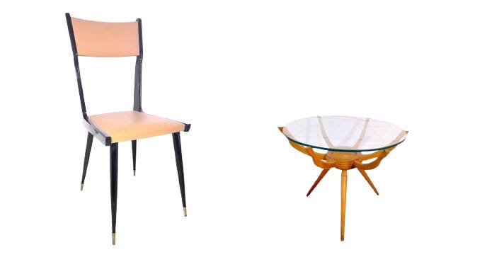 Pair of Carlo De Carli style chairs, Italy 1950s