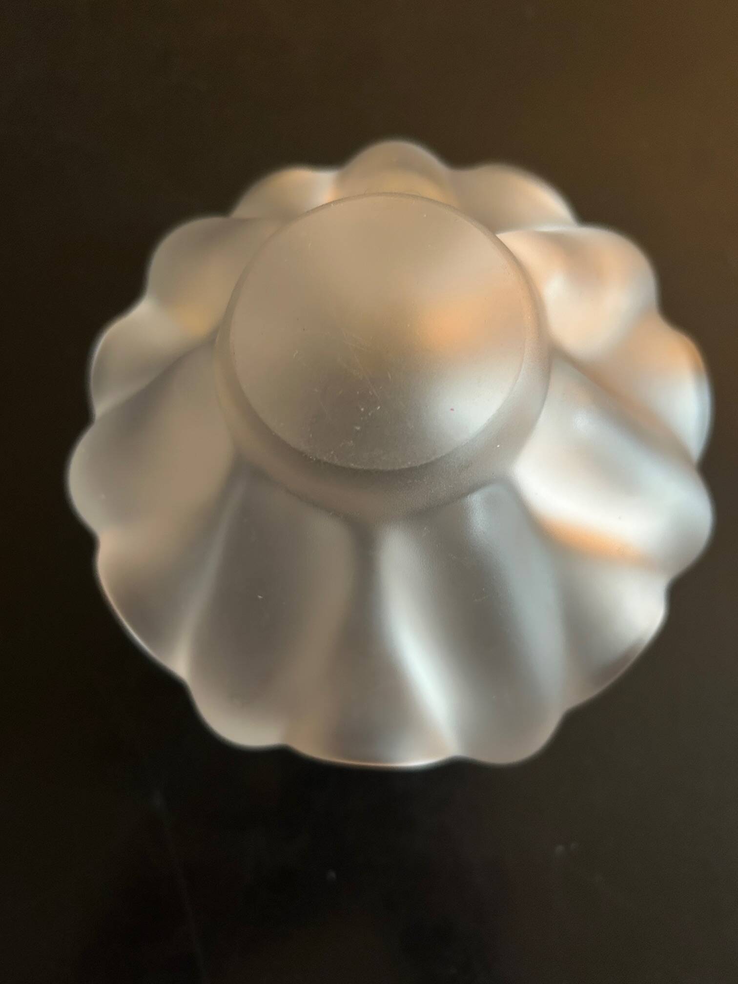 frosted crystal candlestick