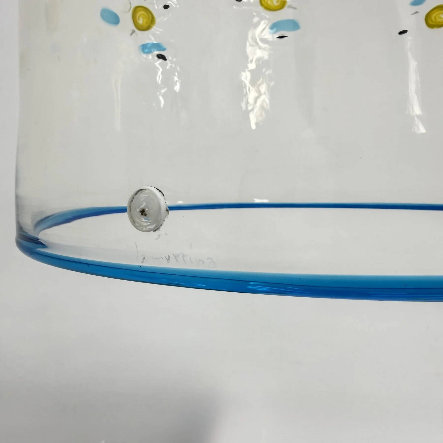 Suspension en verre La Murrina de design du milieu du siècle avec des fleurs, années 1970, Italie