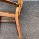 Vintage armchair in straw and brutalist wood