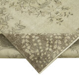 Handwoven anatolian beige carpet 177 cm x 300 cm