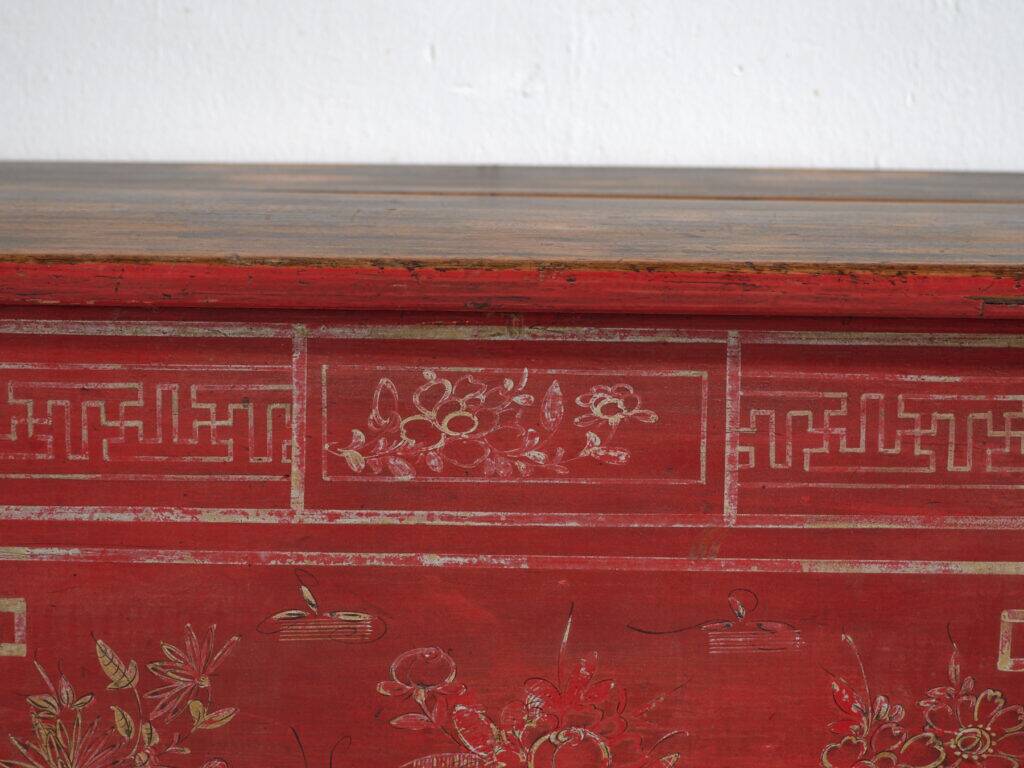 Antique Chinese painted pine chest – Dongbei, circa 1930