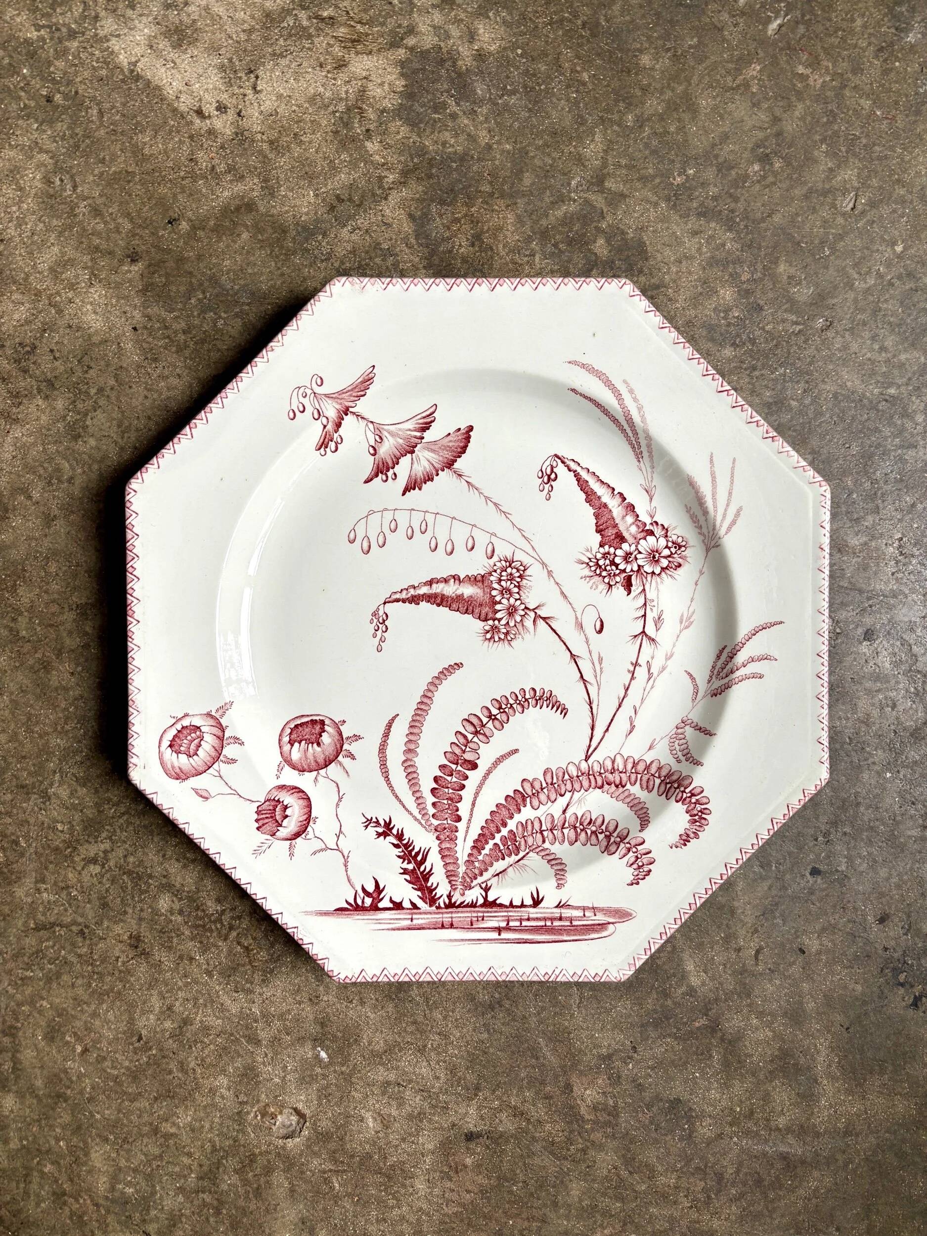 Large ironstone dish Clairefontaine, "Indiana" service.
