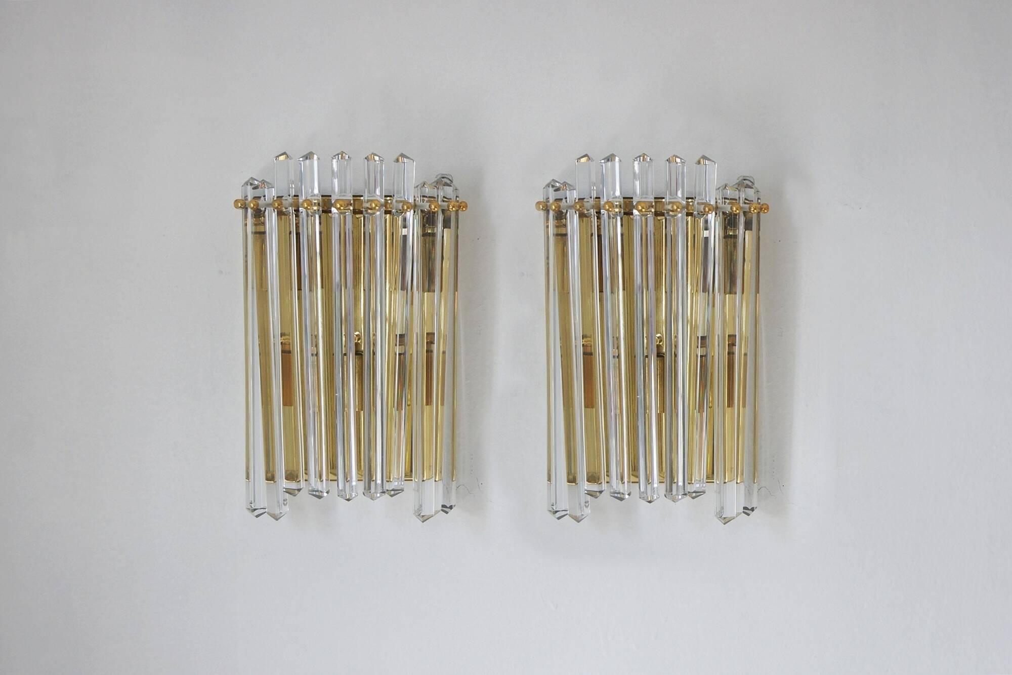 Two Large Wall Lamps in Style Venini