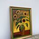 Tableau huile sur toile bouquet tournesol