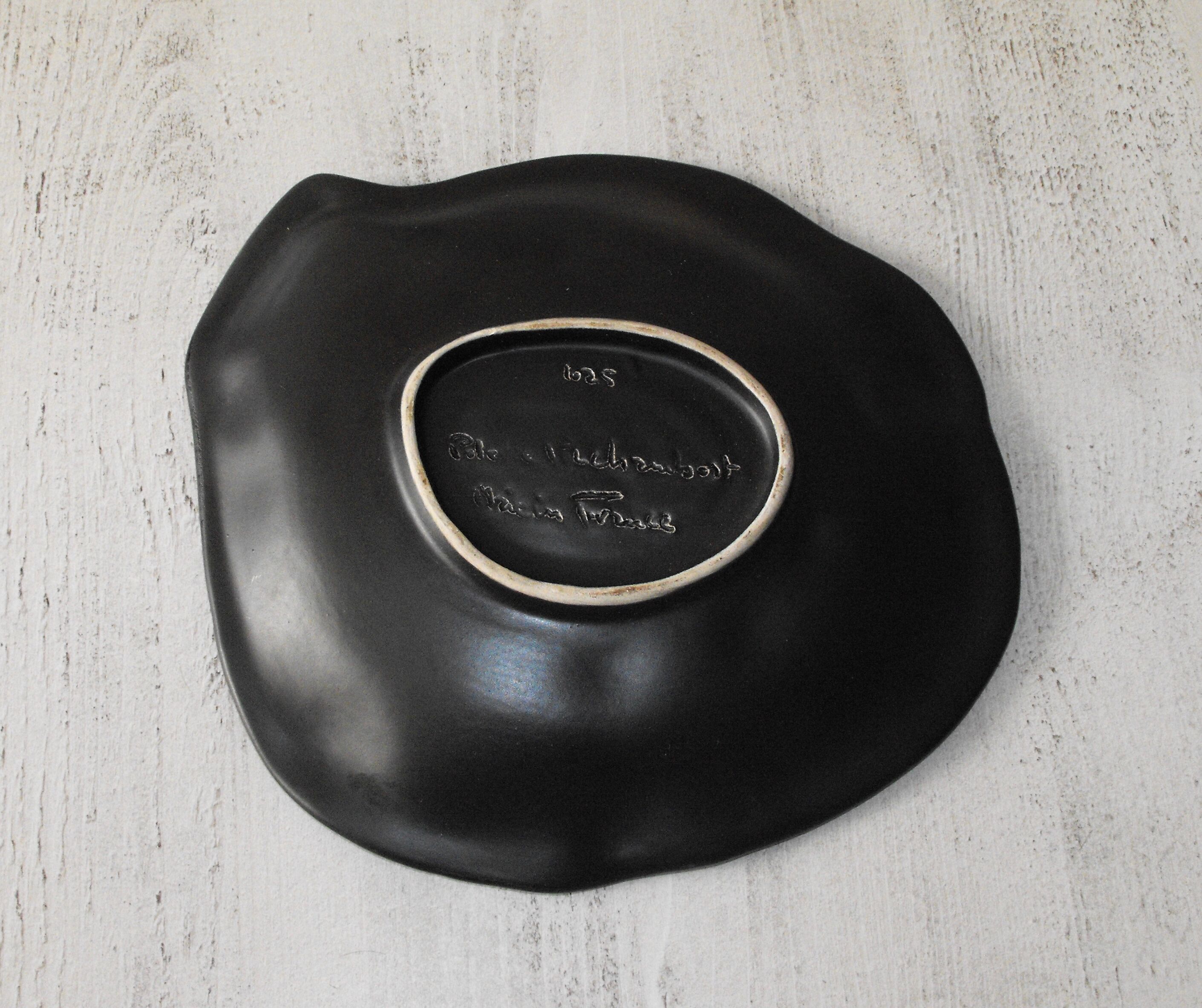 Plate ceramic shell 50 by Pol Chambost