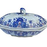 Soup tureen with dish in Rouen earthenware