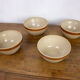 Set of 4 bowls in Gien sandstone - France