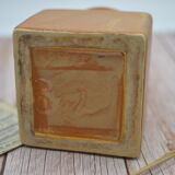 Large glazed terracotta pot with original cork lid