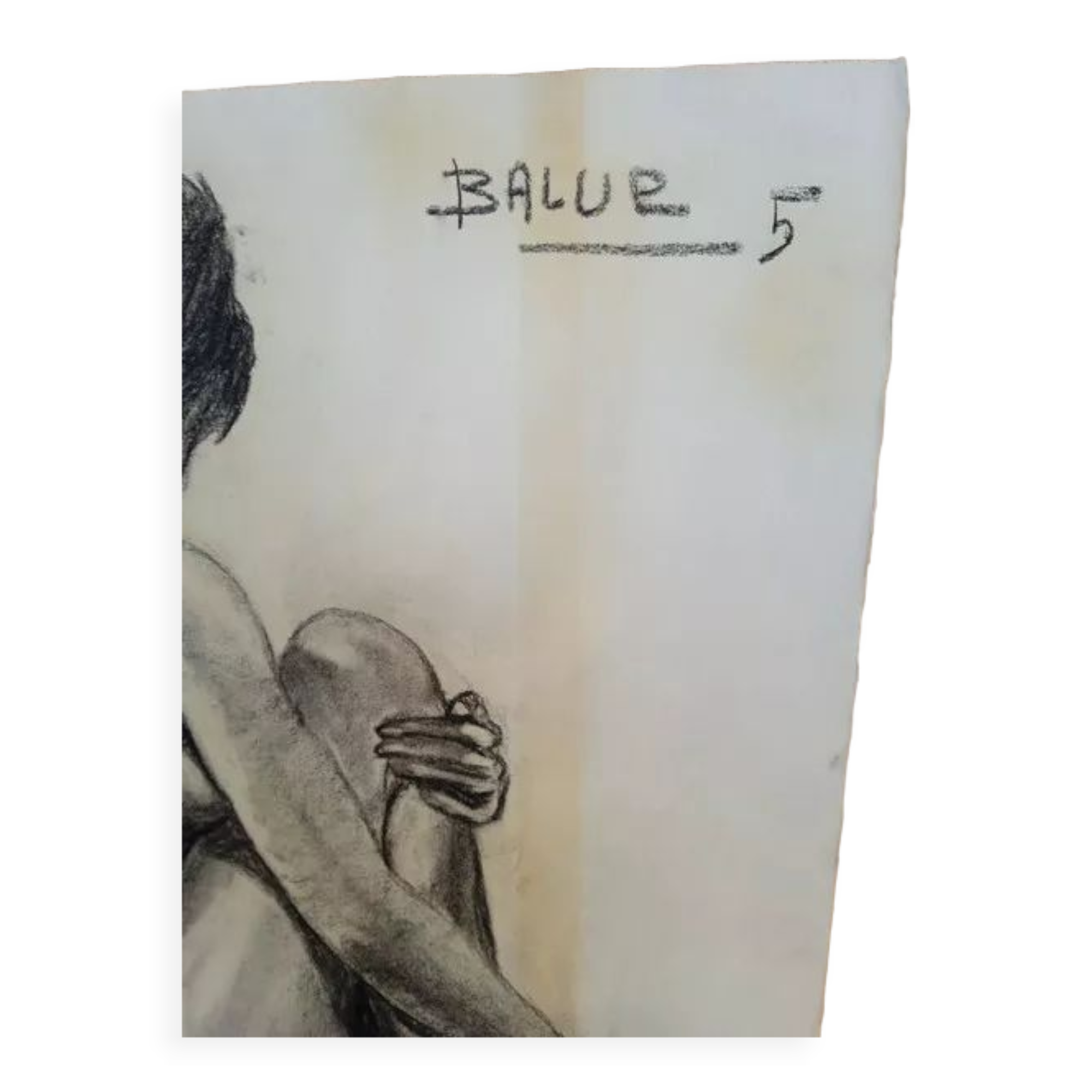 Nu au fusain, 1950/60 signé