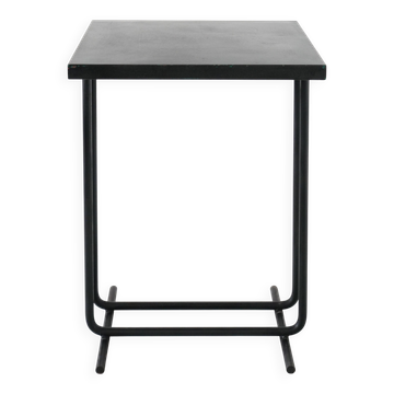Metal tubular table Art Deco Bauhaus modernist side or bistro table