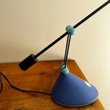 Blue memphis style table lamp